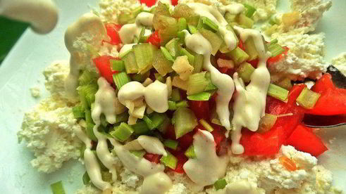 гречневая каша с несладким творогом