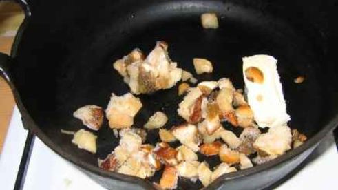 каша гречневая с белыми грибами