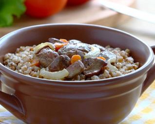 Каша гречневая с печенью