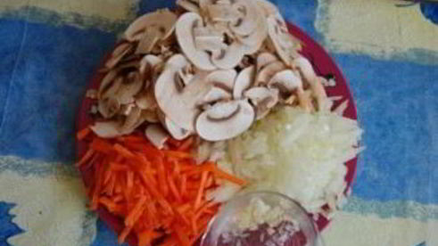 постная гречка с грибами