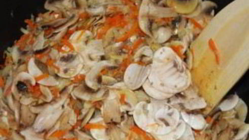 постная гречка с грибами