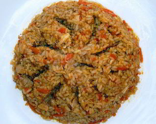 Каша рисовая со свининой