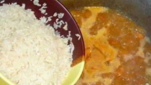 каша рисовая со свининой