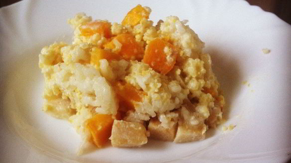 Рецепт Каша с тыквой и яблоками в горшочке