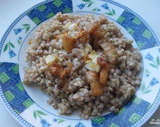 Каша со шкварками