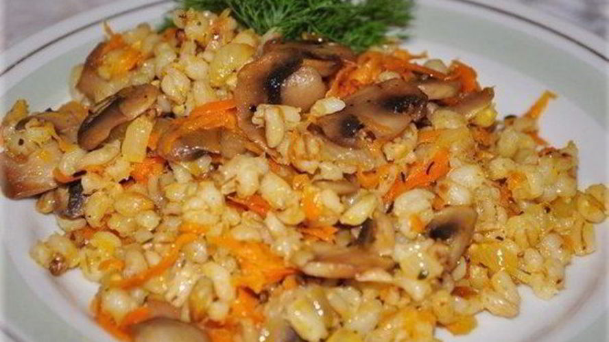 Рецепт перловая каша с грибами