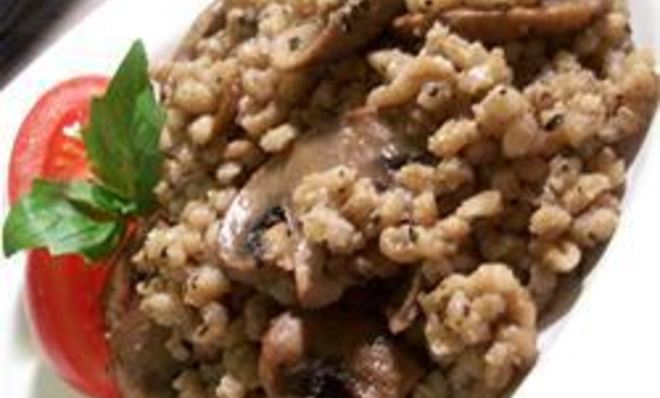 Перловка с грибами