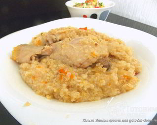 Пшеничная каша с курицей