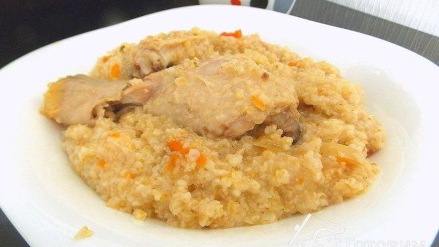 Рецепт пшеничная каша с курицей