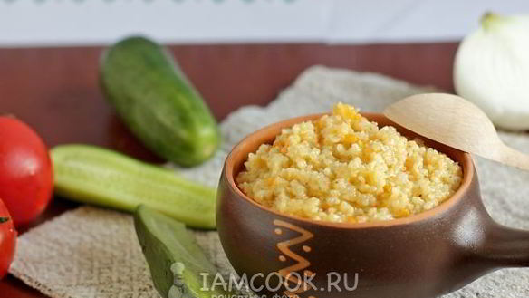 Рецепт Пшеничная каша с морковью и луком