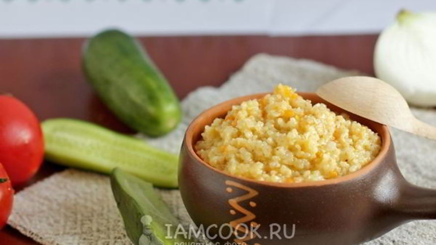 Рецепт пшеничная каша с морковью и луком