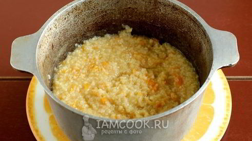 пшеничная каша с морковью и луком