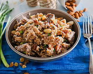 Пшеничная каша с мясом в мультиварке