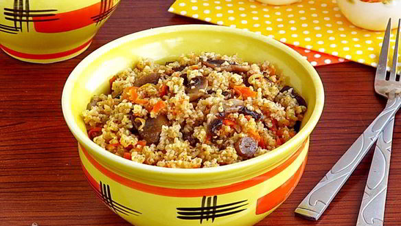 Рецепт Ячневая каша с грибами в пароварке