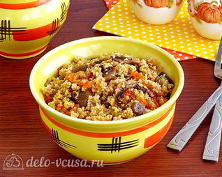 Ячневая каша с грибами в пароварке