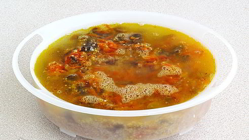 ячневая каша с грибами в пароварке