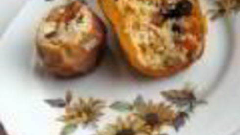 золотая каша в тыкве и яблоках