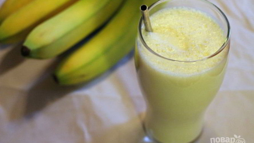 Рецепт банановый коктейль