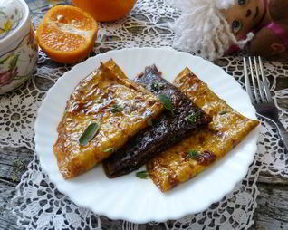 Блинчики с сиропом из цитрусовых