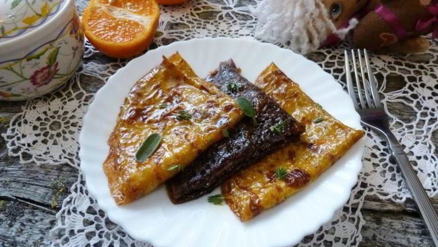 Рецепт блинчики с сиропом из цитрусовых