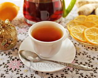 Черный чай с имбирем