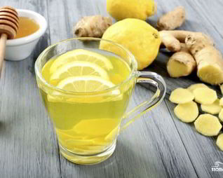 Зеленый чай с имбирем, лимоном и медом