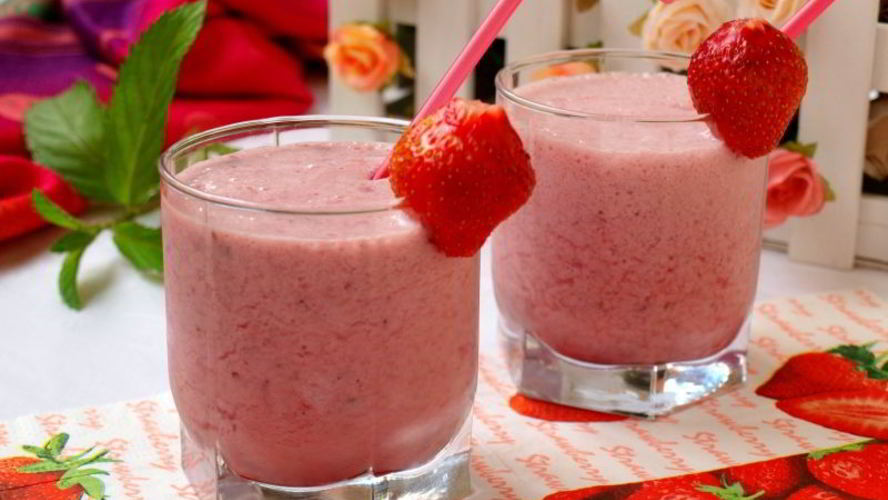 Рецепт клубнично-вишневый коктейль