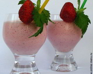 Клубничный коктейль