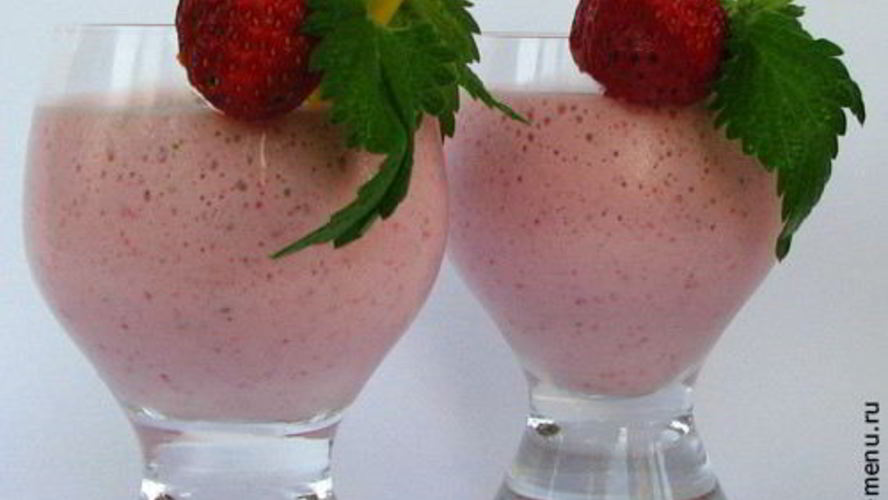 Рецепт клубничный коктейль