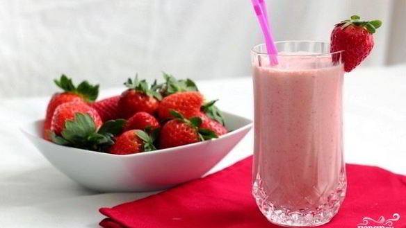 Рецепт Коктейль с клубникой
