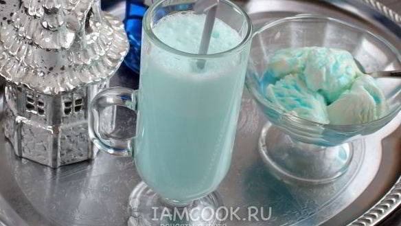 Рецепт Коктейль с мороженым и Блю кюрасао
