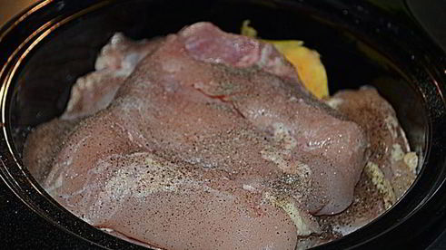 куриные грудки в апельсиново-кленовом сиропе с акорн тыквой и сладким картофелем