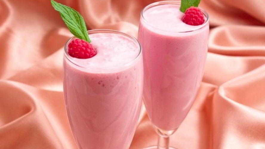 Рецепт малиновый коктейль