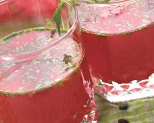 Мятный коктейль с арбузом