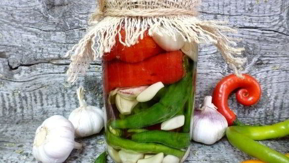 Рецепт Острый перец в кисло-сладком сиропе