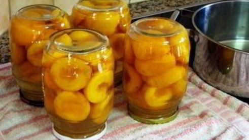 персики в сиропе