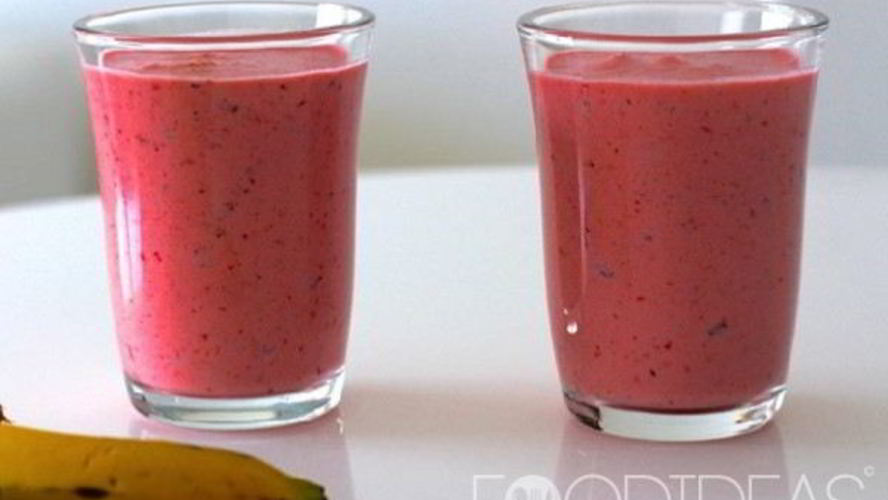 Рецепт клубнично-банановый смузи