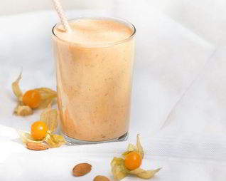 Смузи из физалиса миндаля и грейпфрута