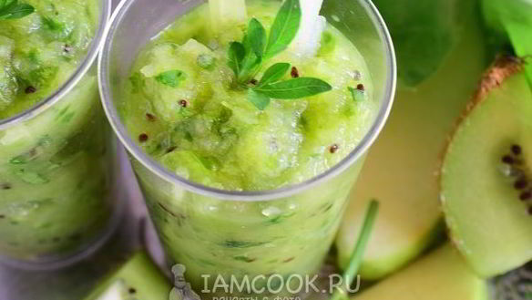 Рецепт Смузи из сельдерея, яблока и киви