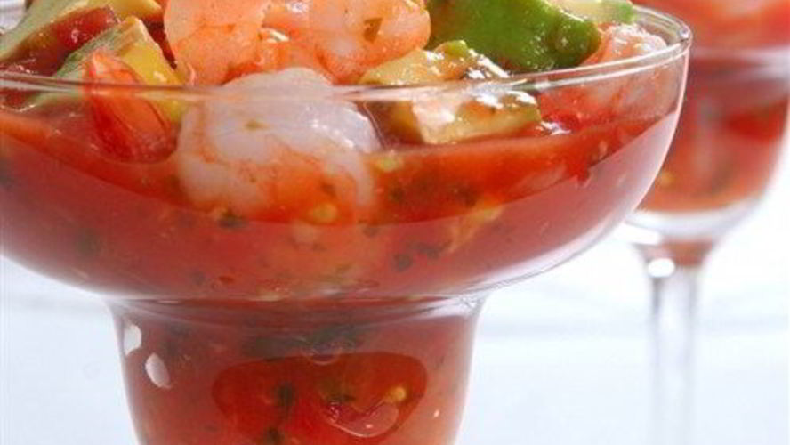 Рецепт томатный коктейль с крабами и креветками