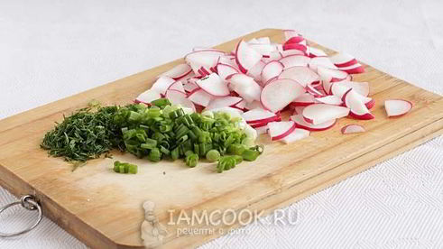 картофельный салат с редисом