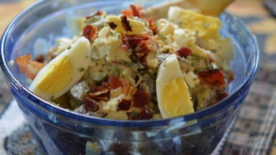 Рецепт печеный картофельный салат