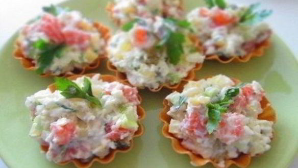 Рецепт Салат с картофелем и слабосоленой семгой