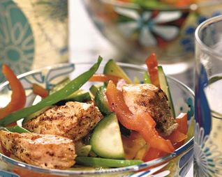 Салат с молодым картофелем и курицей