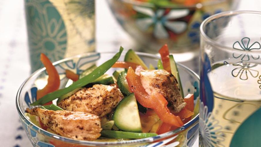 Рецепт салат с молодым картофелем и курицей