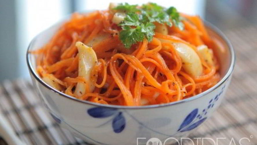 Рецепт корейский салат из кальмаров