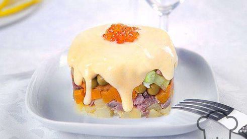 оливье с языком