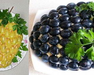 Праздничный салат Гроздь винограда