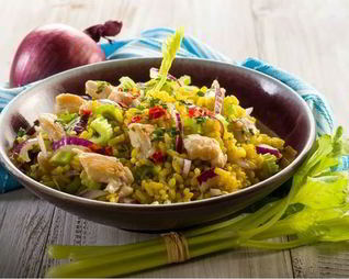 Рисовый салат нью орлеан с курицей