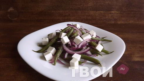 салат из фасоли с фетой